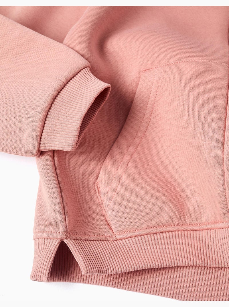 Chaqueta perchado con capucha con estampados florales Rosa - Kiabi