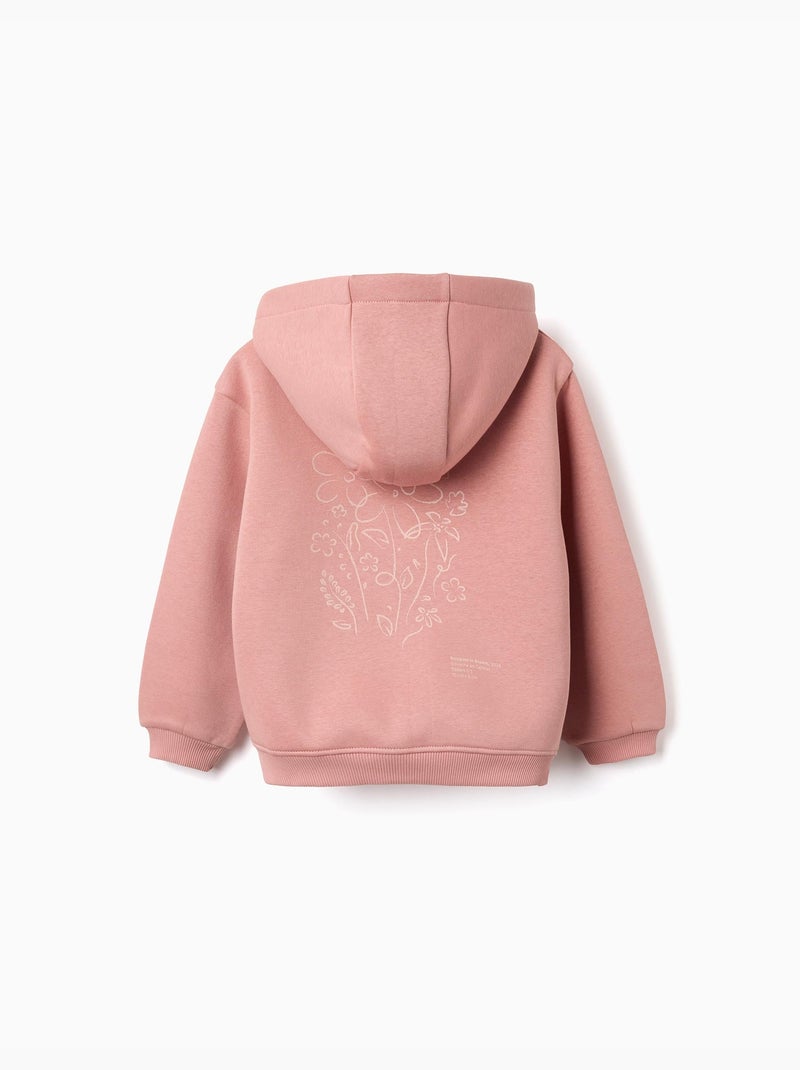 Chaqueta perchado con capucha con estampados florales Rosa - Kiabi