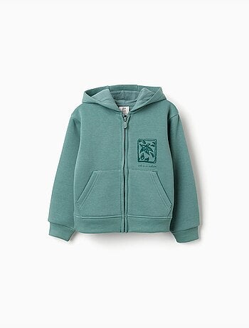 Chaqueta perchado con capucha con estampados florales