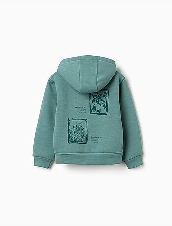 Chaqueta perchado con capucha con estampados florales