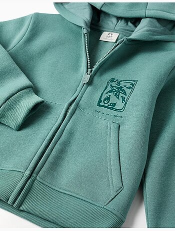 Chaqueta perchado con capucha con estampados florales