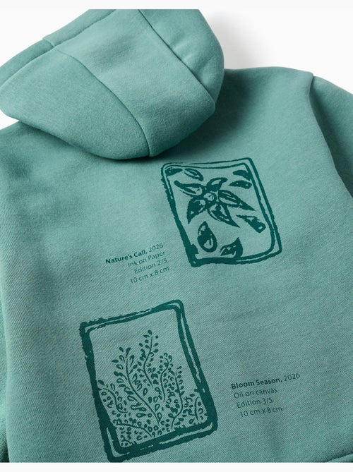 Chaqueta perchado con capucha con estampados florales - Kiabi