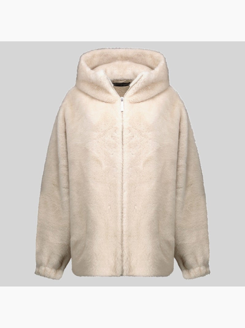 Chaqueta polar con capucha dadani – geographical norway Blanco roto - Kiabi