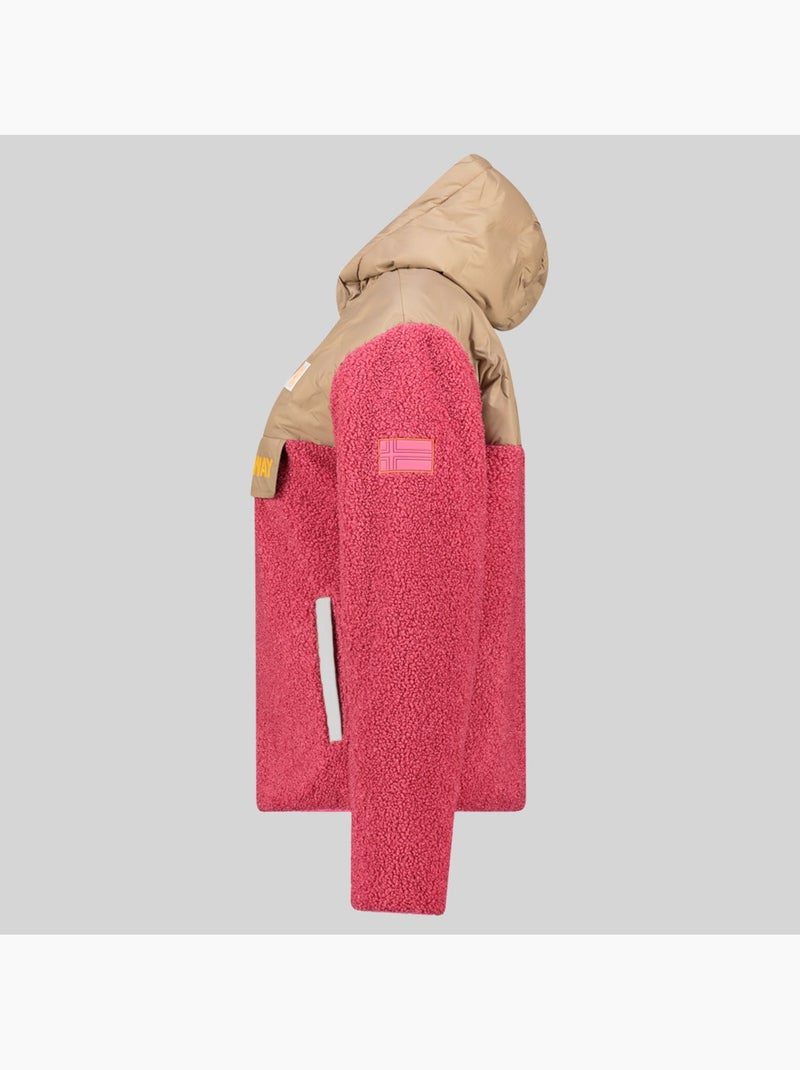 Chaqueta polar con capucha techic fz – geographical norway Rosa fluo - Kiabi
