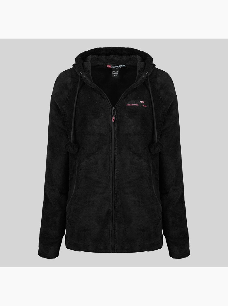 Chaqueta polar con capucha tilda – geographical norway Negro - Kiabi