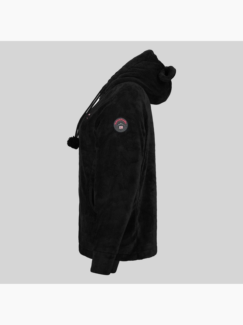 Chaqueta polar con capucha tilda – geographical norway Negro - Kiabi