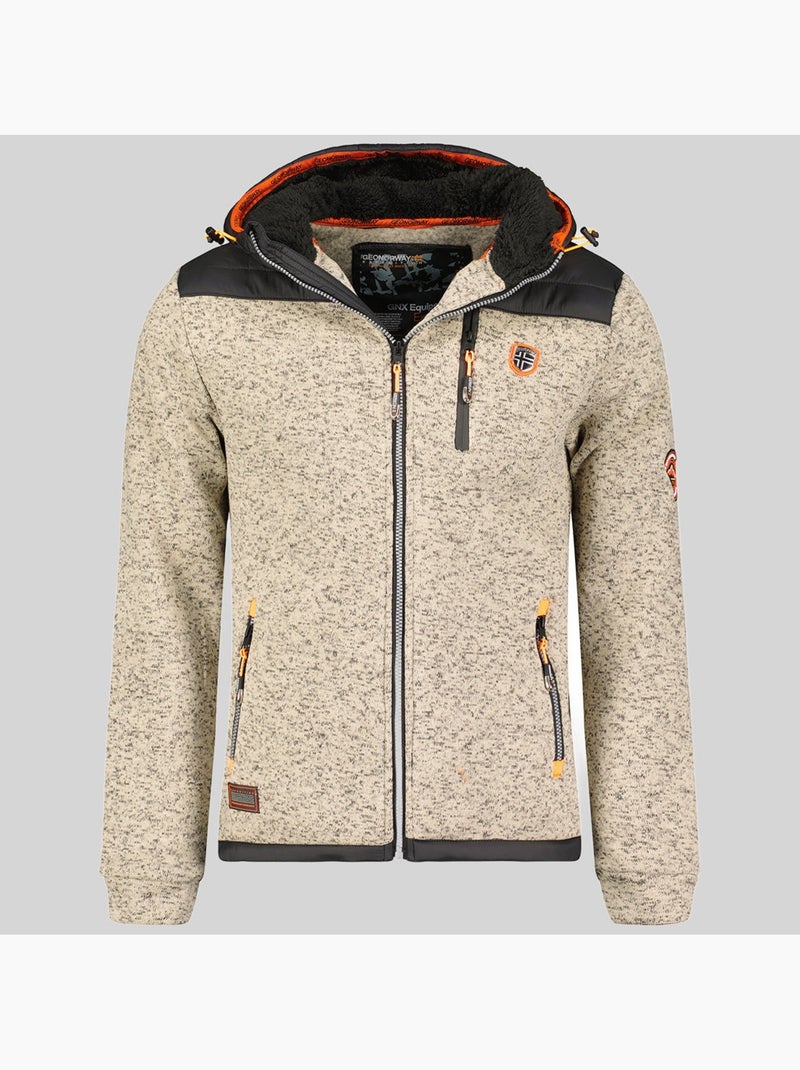 Chaqueta polar con capucha toledo – geographical norway Gris claro - Kiabi