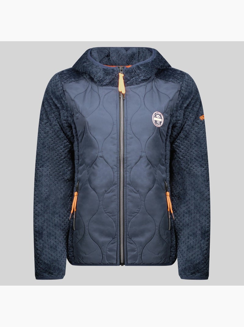 Chaqueta polar con capucha torsade – geographical norway Azul marino - Kiabi