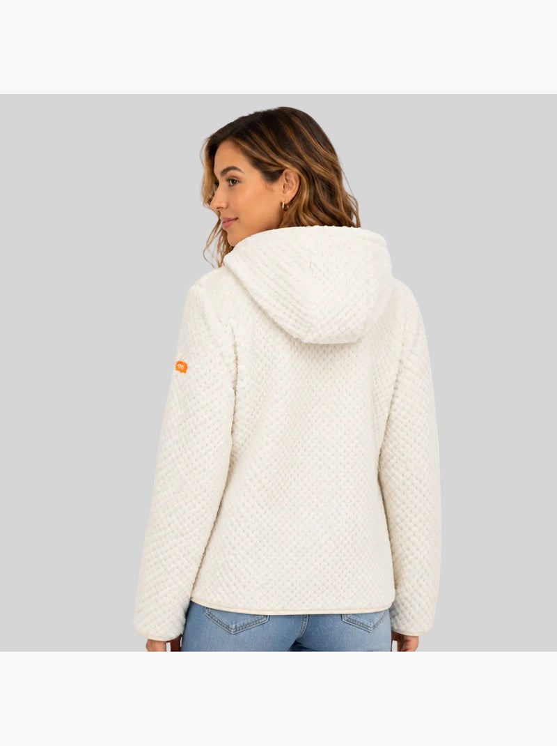 Chaqueta polar con capucha torsade – geographical norway Crema - Kiabi