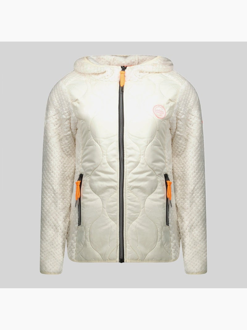 Chaqueta polar con capucha torsade – geographical norway Crema - Kiabi
