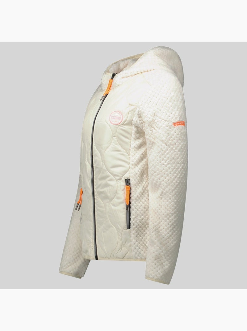 Chaqueta polar con capucha torsade – geographical norway Crema - Kiabi