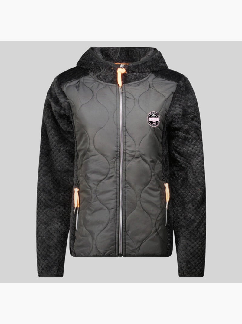 Chaqueta polar con capucha torsade – geographical norway Negro - Kiabi