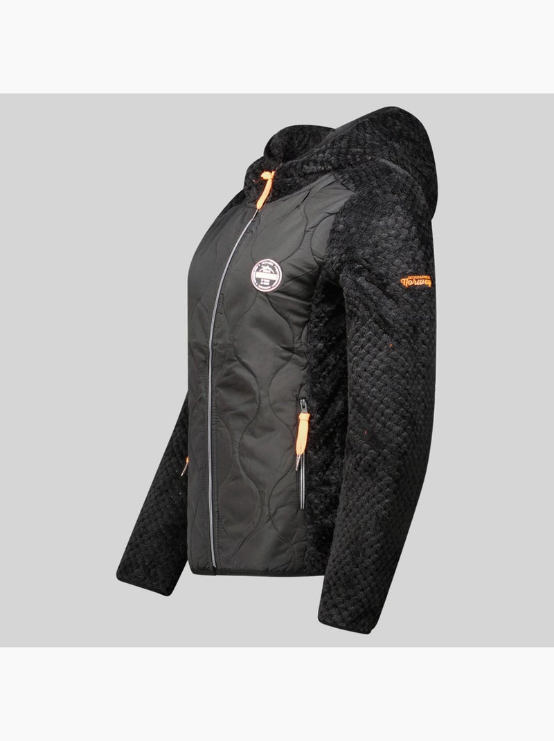 Chaqueta polar con capucha torsade – geographical norway Negro - Kiabi