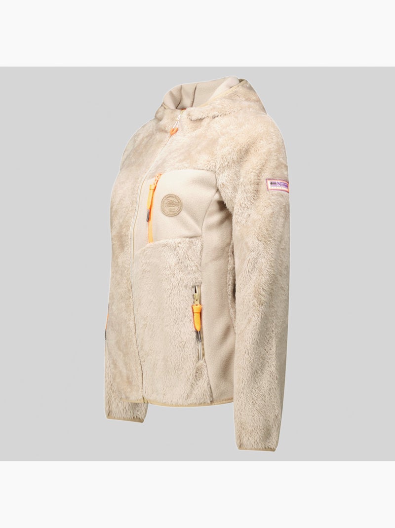 Chaqueta polar con capucha toscana – geographical norway Beige - Kiabi