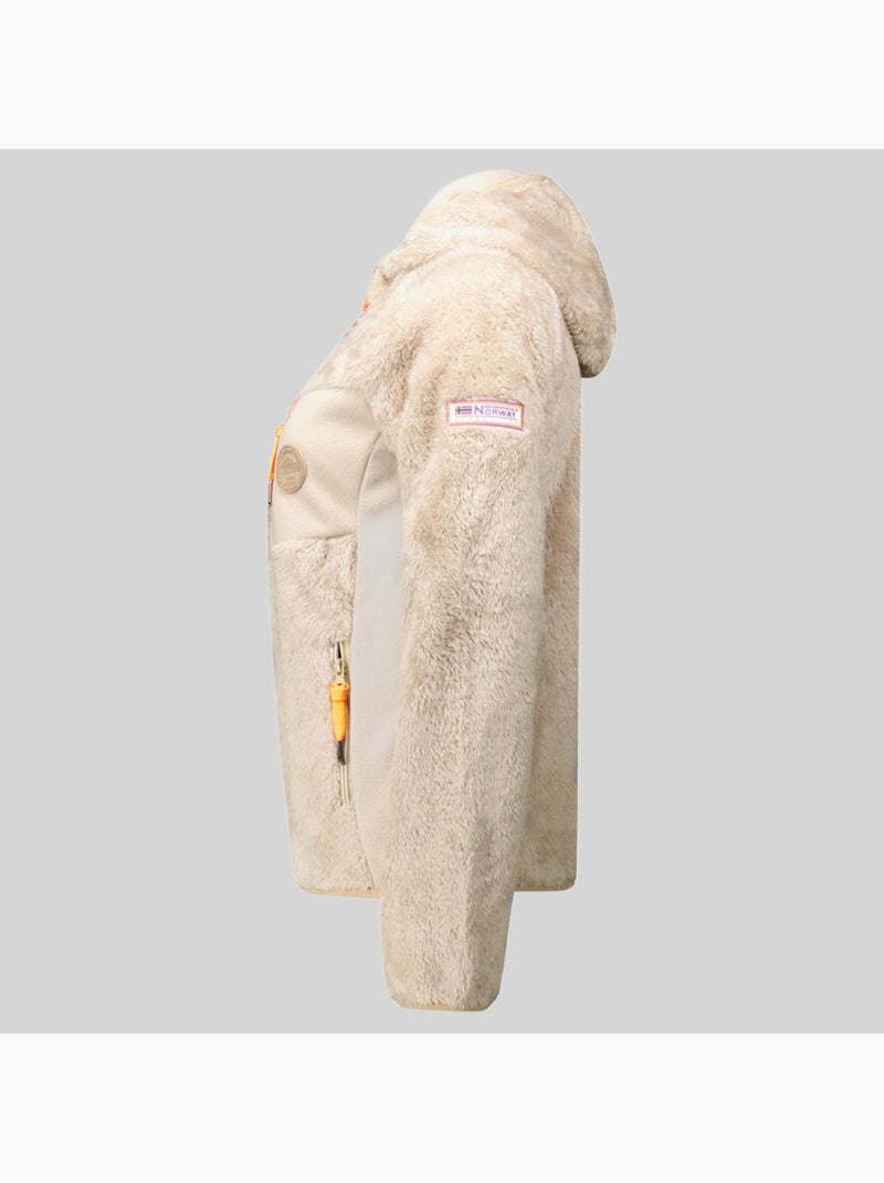 Chaqueta polar con capucha toscana – geographical norway Beige - Kiabi