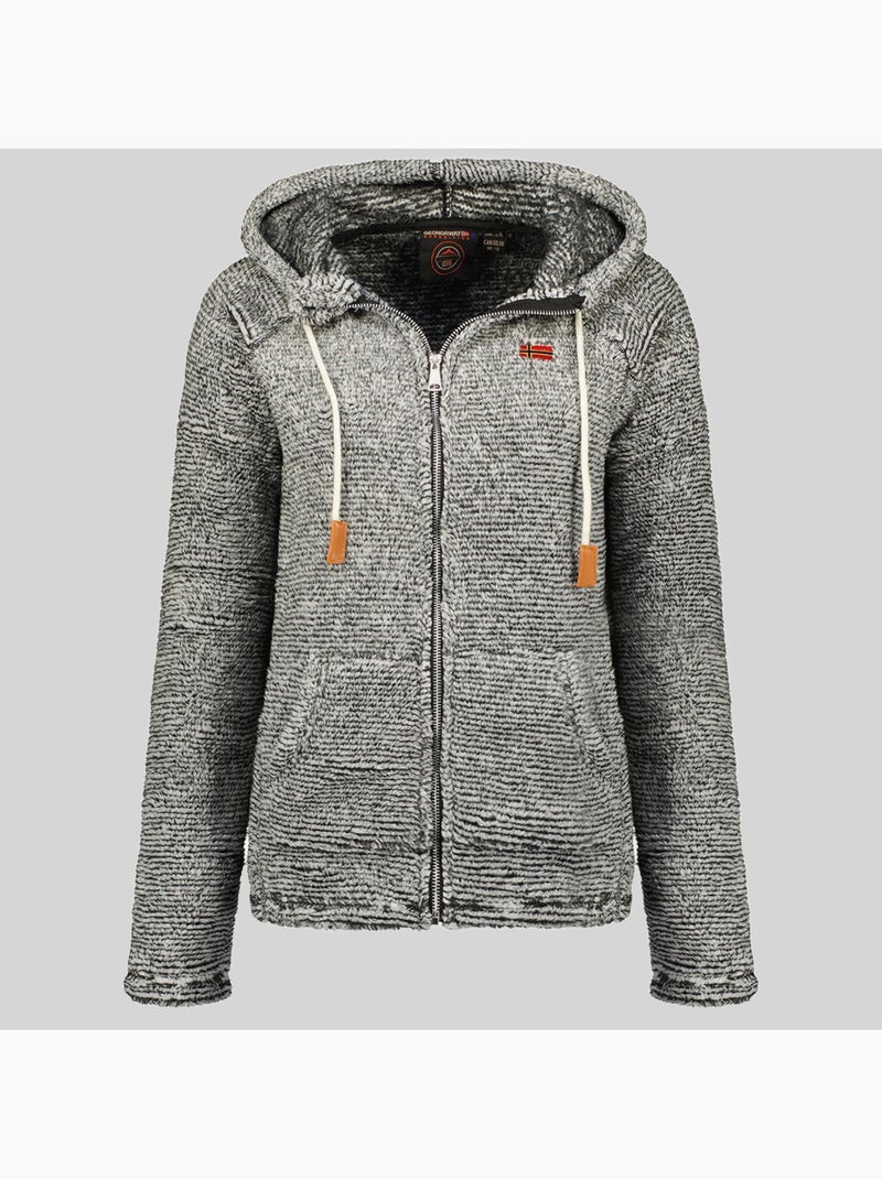 Chaqueta polar con capucha trigo – geographical norway Gris oscuro - Kiabi