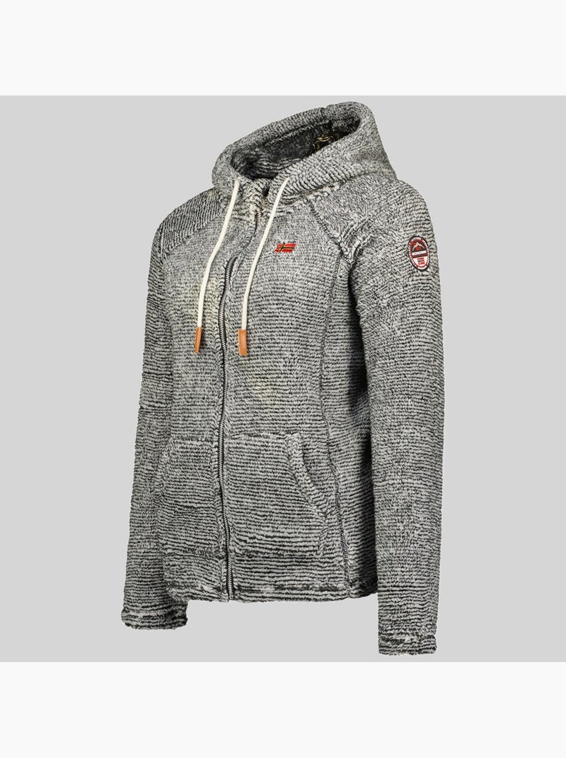 Chaqueta polar con capucha trigo – geographical norway Gris oscuro - Kiabi