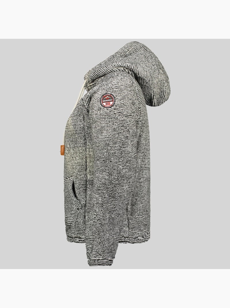 Chaqueta polar con capucha trigo – geographical norway Gris oscuro - Kiabi