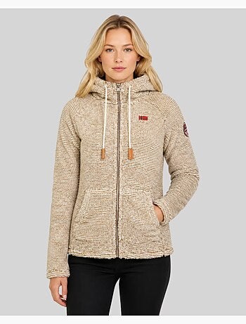 Chaqueta polar con capucha trigo – geographical norway