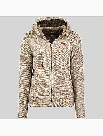 Chaqueta polar con capucha trigo – geographical norway