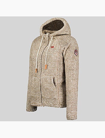 Chaqueta polar con capucha trigo – geographical norway