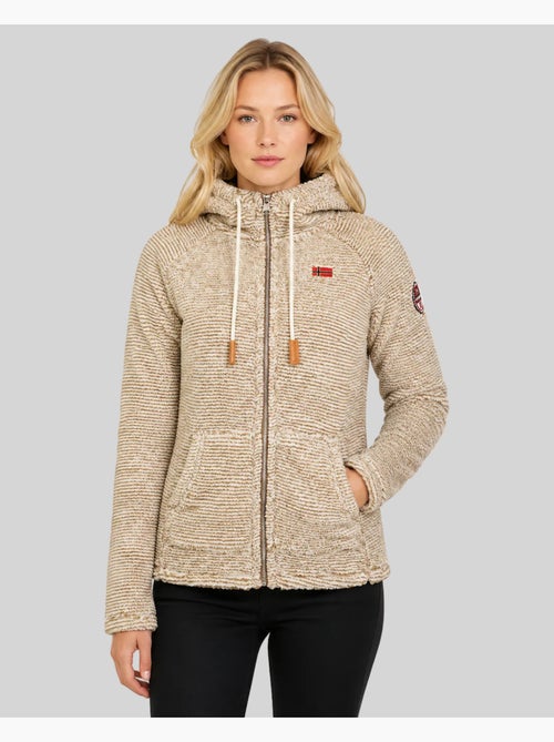 Chaqueta polar con capucha trigo – geographical norway - Kiabi Chaqueta polar con capucha trigo – geographical norway - Kiabi