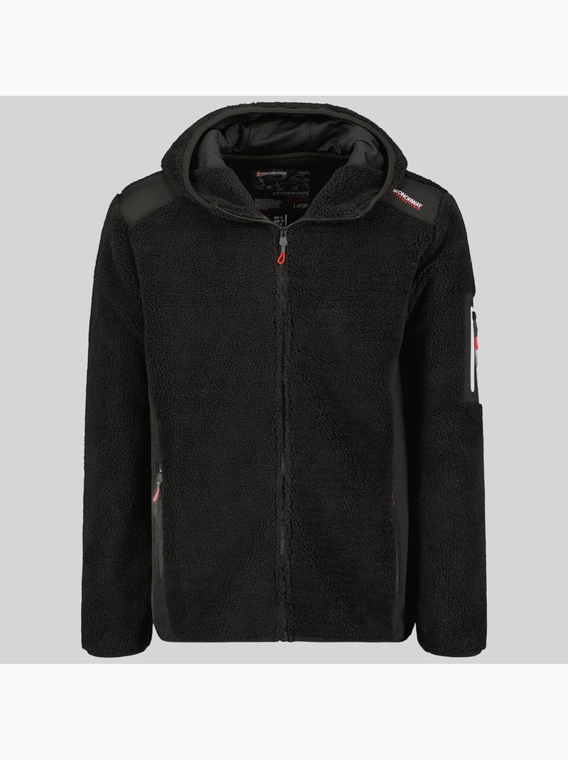 Chaqueta polar con capucha tufour – geographical norway Negro - Kiabi