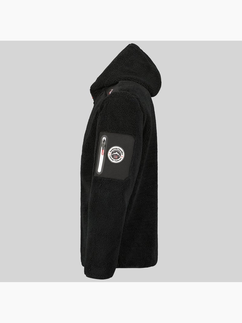 Chaqueta polar con capucha tufour – geographical norway Negro - Kiabi