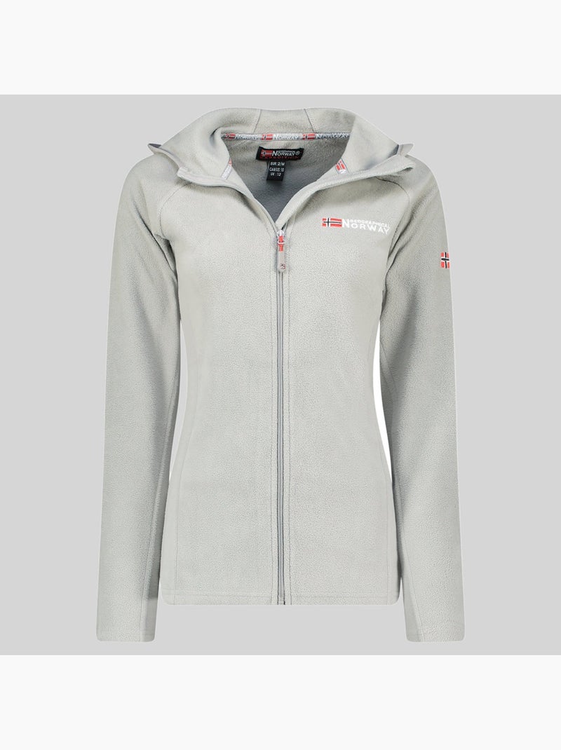 Chaqueta polar con capucha tugood – geographical norway Gris claro - Kiabi
