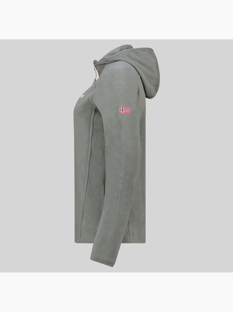 Chaqueta polar con capucha tugood – geographical norway Gris oscuro - Kiabi