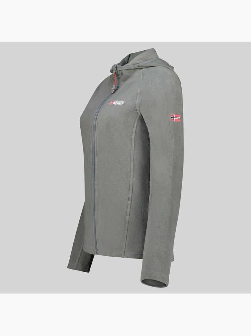 Chaqueta polar con capucha tugood – geographical norway Gris oscuro - Kiabi