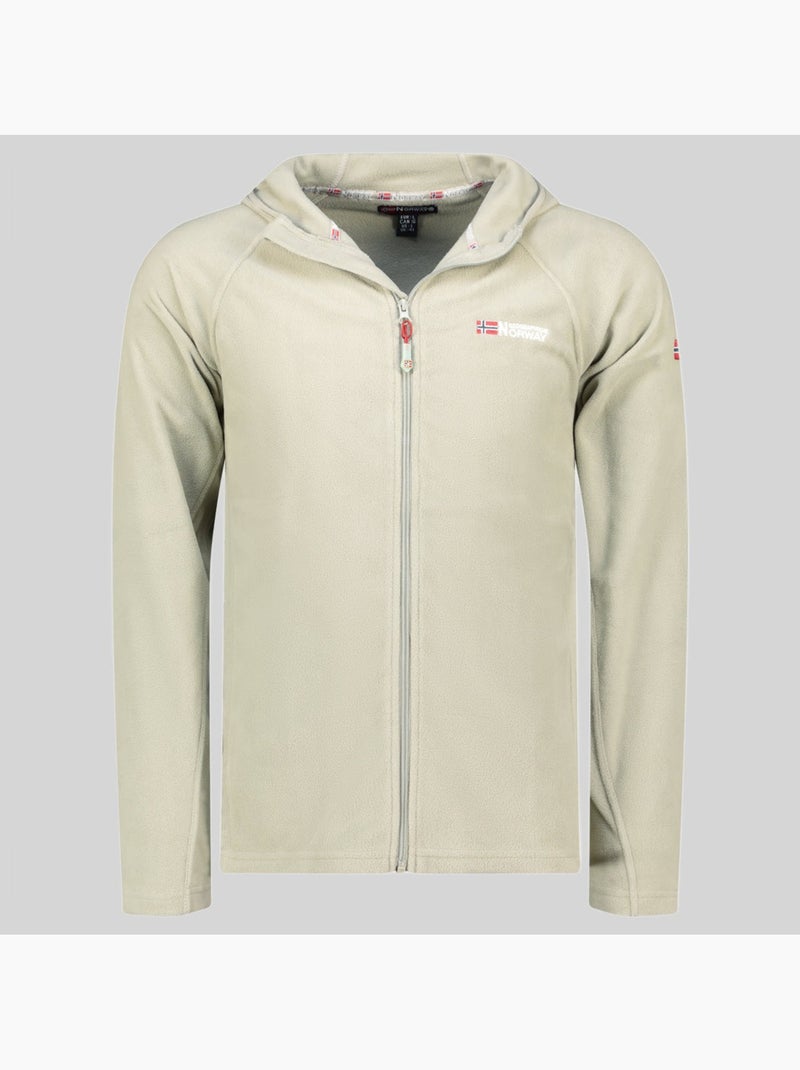 Chaqueta polar con capucha tugood – geographical norway Verde salvia - Kiabi