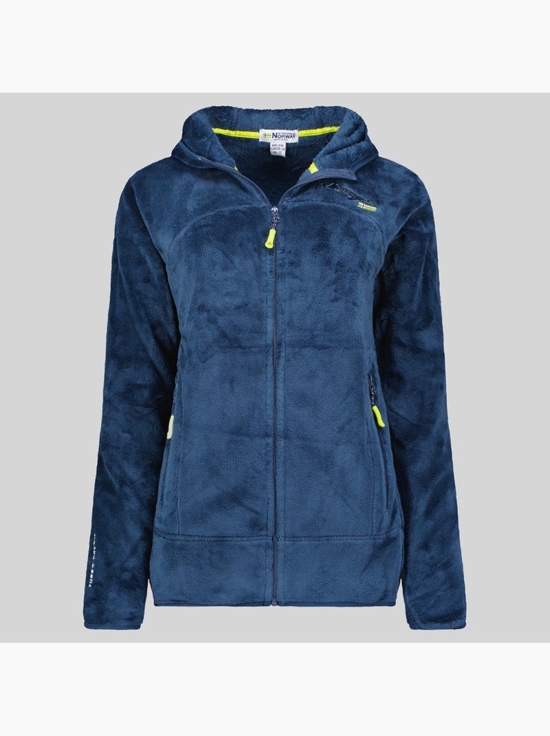 Chaqueta polar con capucha upalood – geographical norway Azul marino - Kiabi