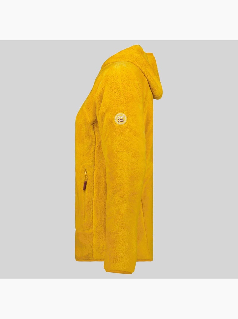 Chaqueta polar con capucha upalood – geographical norway Mostaza - Kiabi