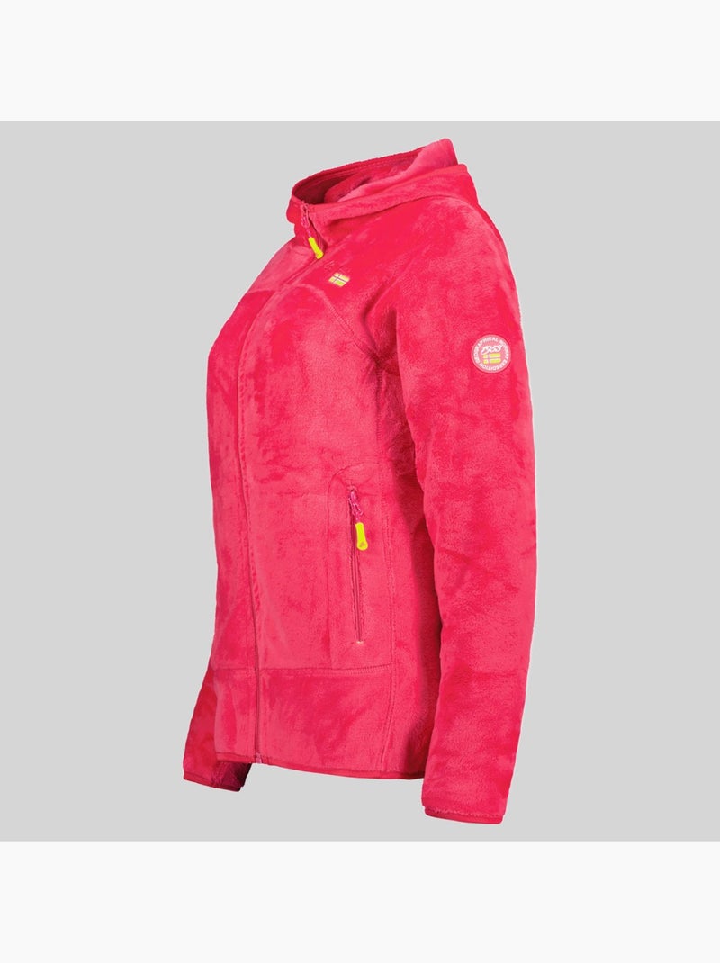 Chaqueta polar con capucha upalood – geographical norway Rosa caramelo - Kiabi