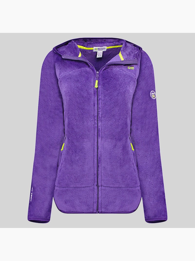 Chaqueta polar con capucha upalood – geographical norway Violeta - Kiabi