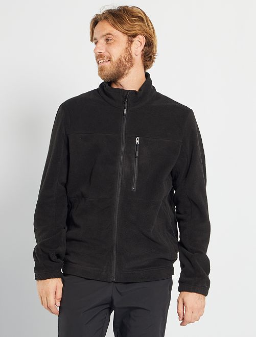 Chaqueta polar con cremallera - negro - Kiabi - 16.00€