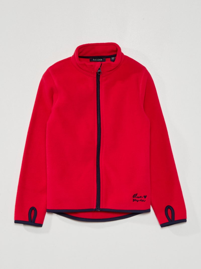 Chaqueta polar con cremallera rosa - Kiabi