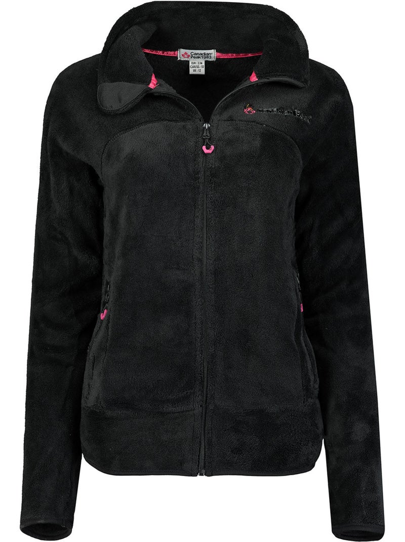 Chaqueta polar con cremallera udilas – canadian peak Negro - Kiabi