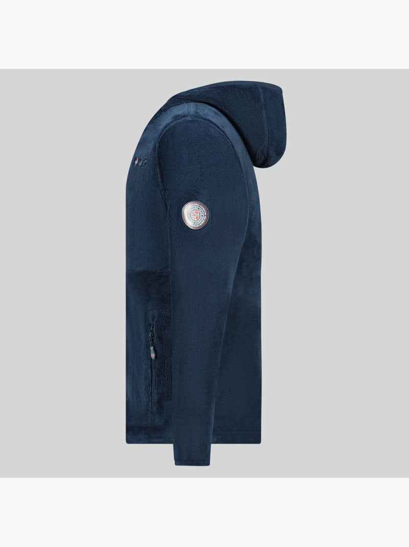 Chaqueta polar con cremallera upload hood – geographical norway Azul marino - Kiabi