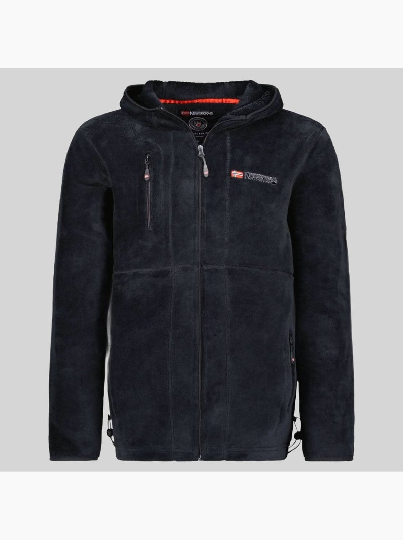 Chaqueta polar con cremallera upload hood – geographical norway Azul marino - Kiabi