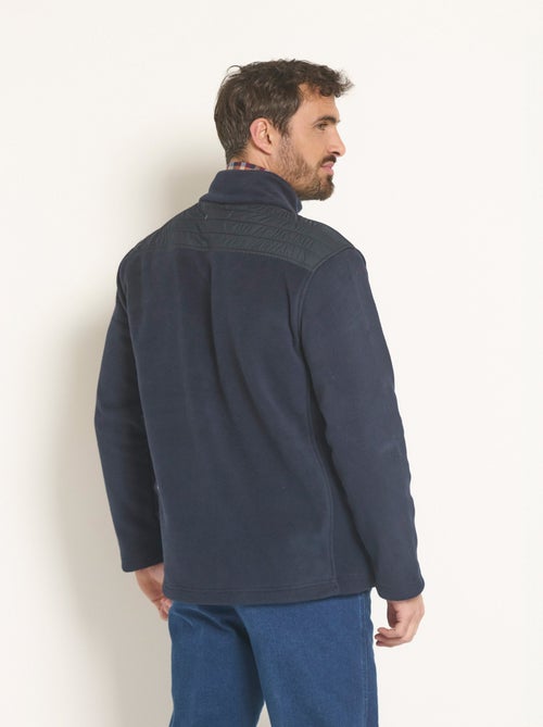 Chaqueta polar con cremallera y canesú en el hombro - Afibel - Kiabi