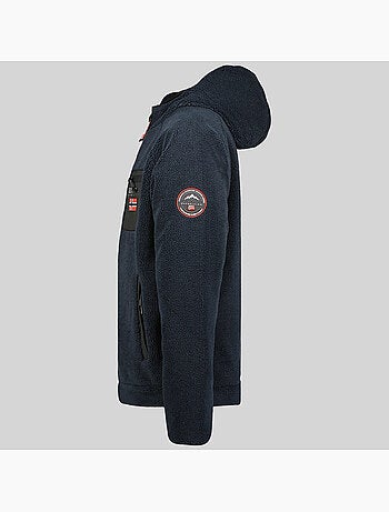 Chaqueta polar con cremallera y capucha udaf – geographical norway