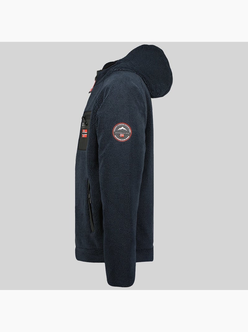 Chaqueta polar con cremallera y capucha udaf – geographical norway Azul marino - Kiabi