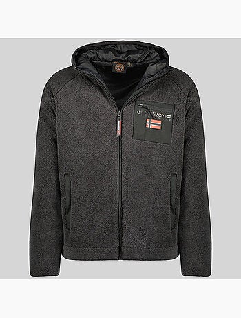 Chaqueta polar con cremallera y capucha udaf – geographical norway