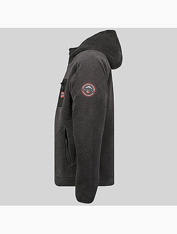 Chaqueta polar con cremallera y capucha udaf – geographical norway