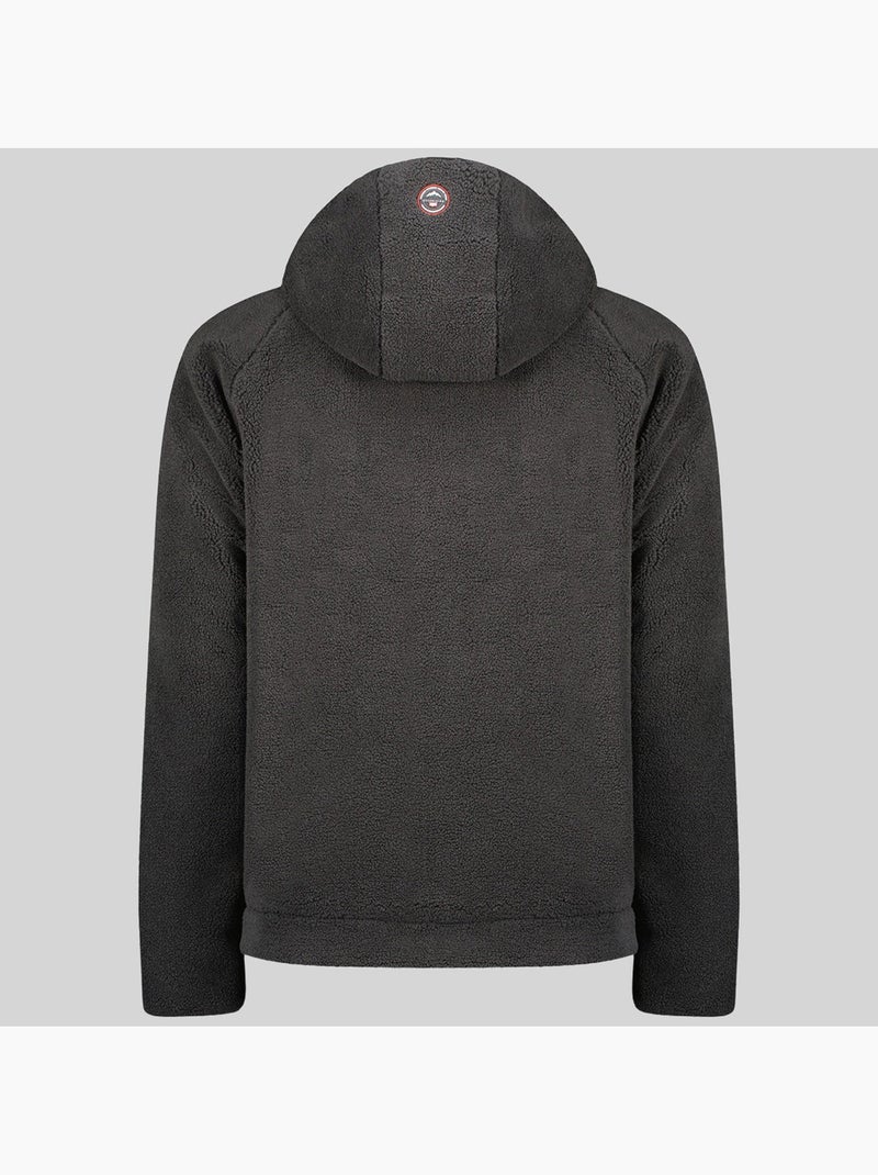 Chaqueta polar con cremallera y capucha udaf – geographical norway Gris oscuro - Kiabi