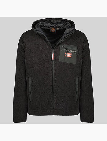 Chaqueta polar con cremallera y capucha udaf – geographical norway