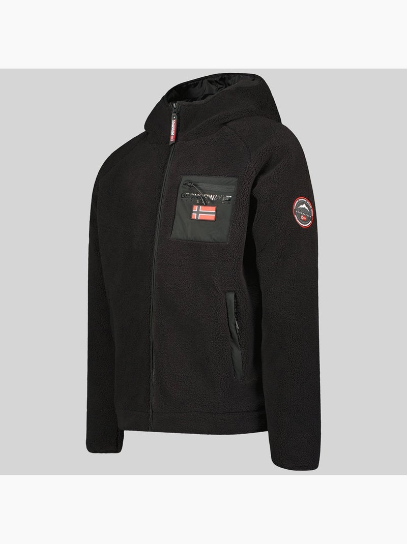 Chaqueta polar con cremallera y capucha udaf – geographical norway Negro - Kiabi