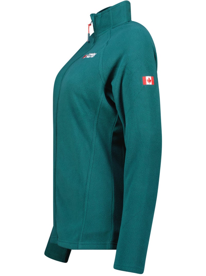 Chaqueta polar con cremallera y cuello alto tugeak – canadian peak Verde oscuro - Kiabi